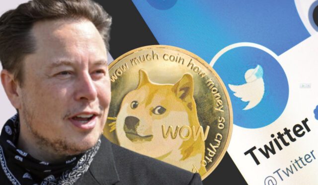 Elon Musk, Twitter logosunu Doge coin olarak değiştirdi.