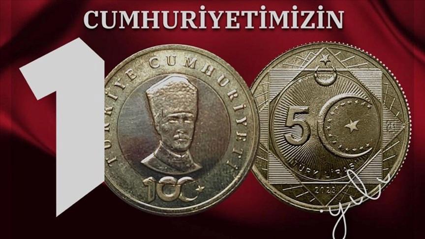Cumhuriyet’in 100.yılına özel hatıra “5 türk lirası”