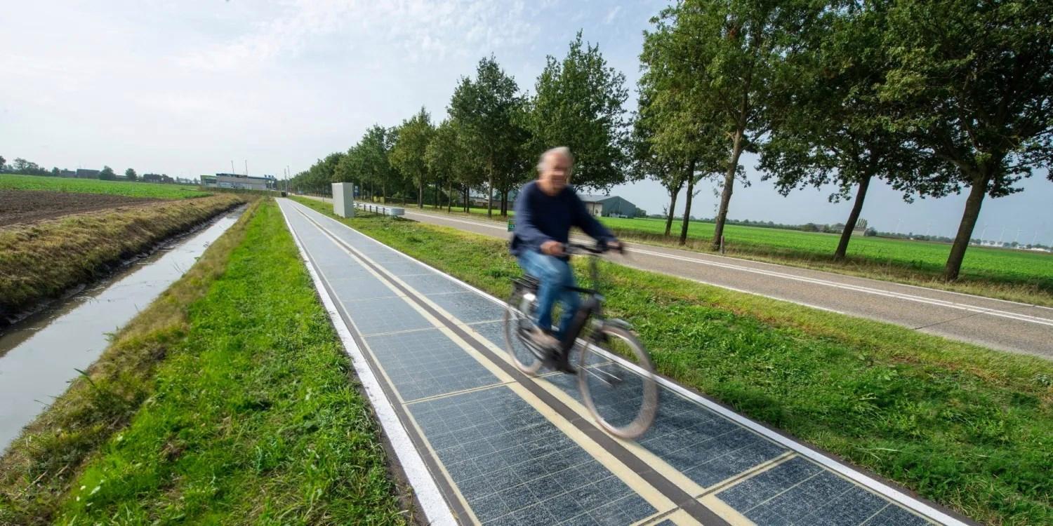 Hollanda’da güneş enerjili iki bisiklet yolu hizmete girdi