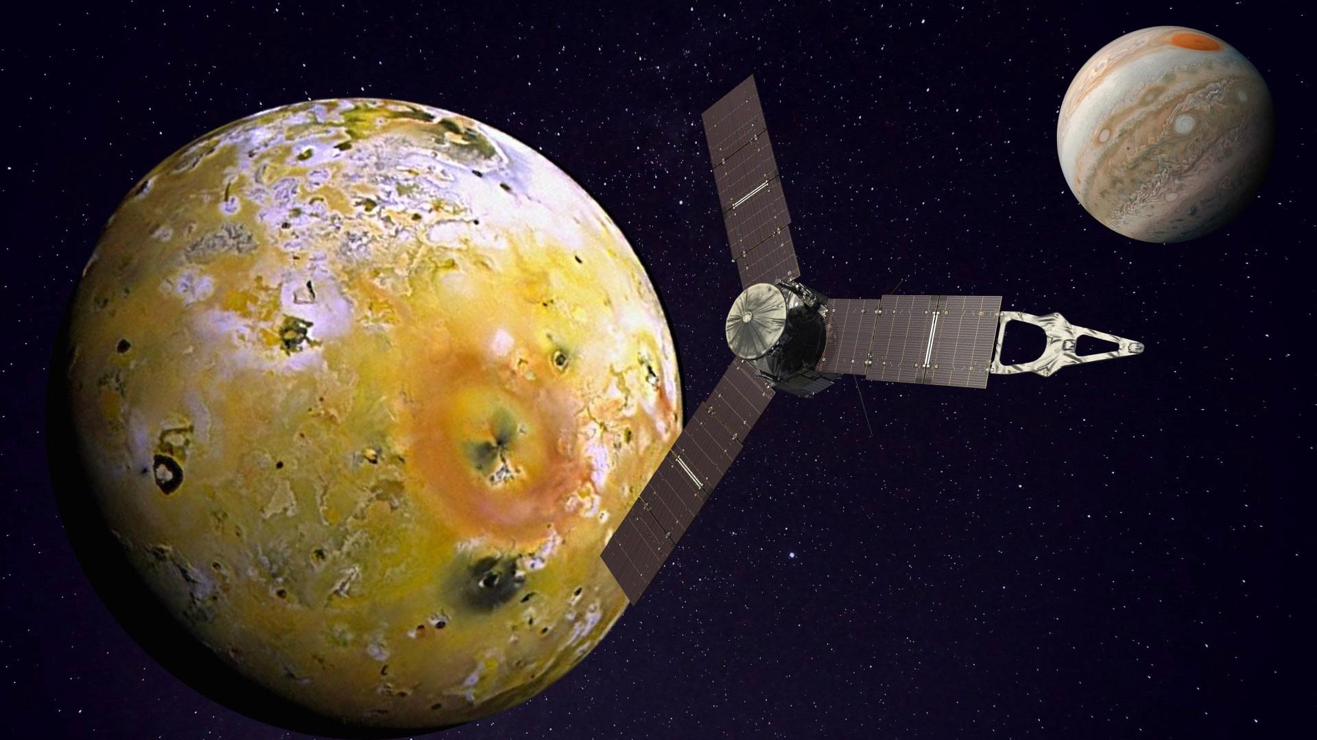 NASA, Jüpiter’in “hırpalanmış” uydusu Io’nun etkileyici görselini yayınladı