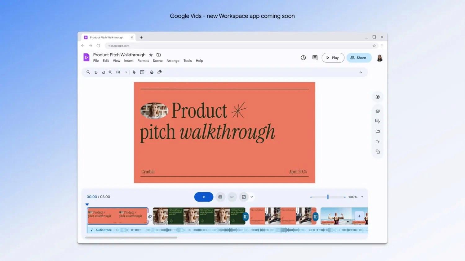 Google, Workspace için yeni yapay zeka destekli video oluşturma platformu Google Vids’i tanıttı