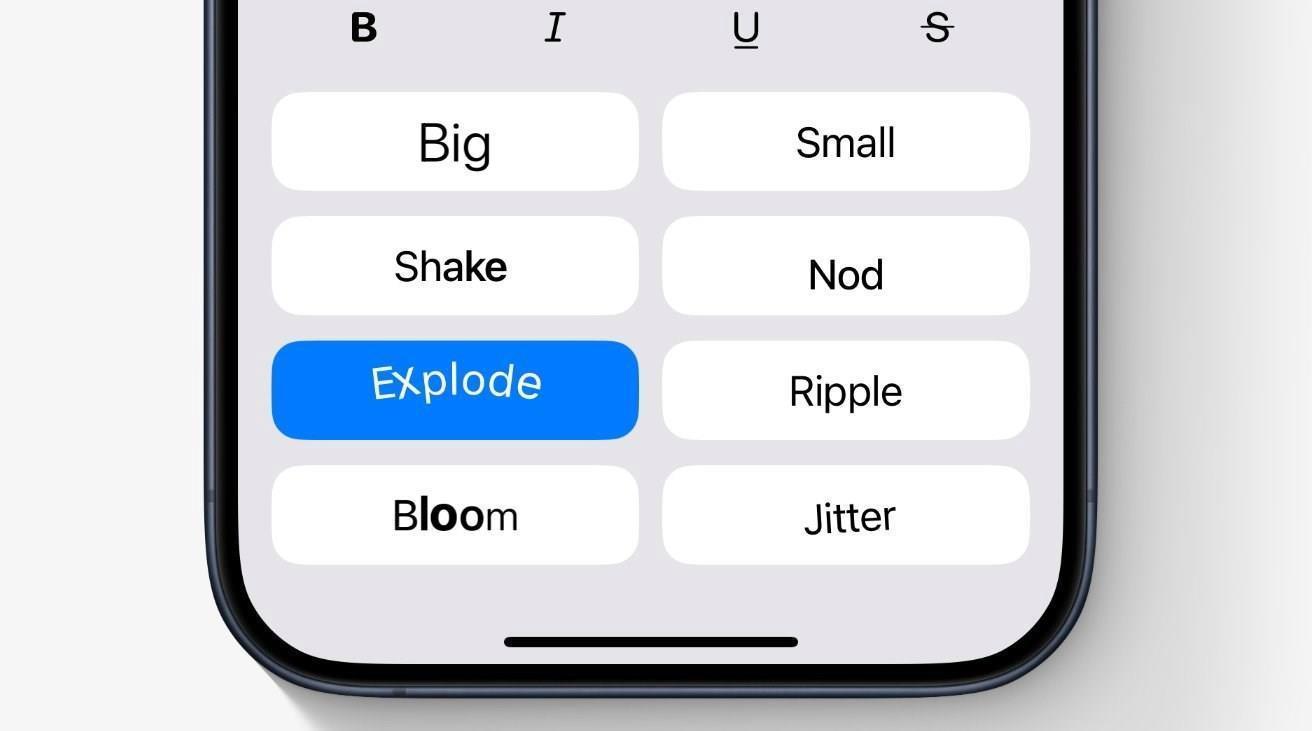 iOS 18, Mesajlara hızlı erişimli metin efektleri ekliyor