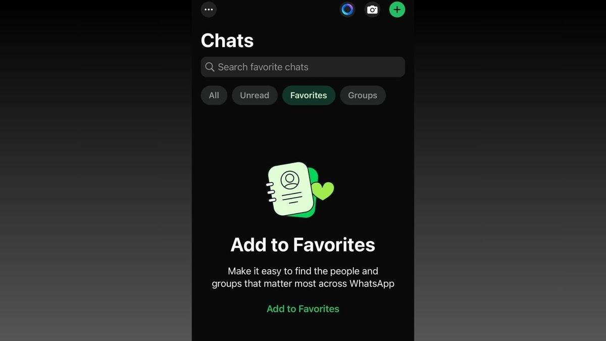 WhatsApp’a sohbet ve aramalar için favoriler özelliği geldi